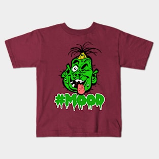 Hashtag Monster Mood! Graphic Design Cartoon Tee Kids T-Shirt